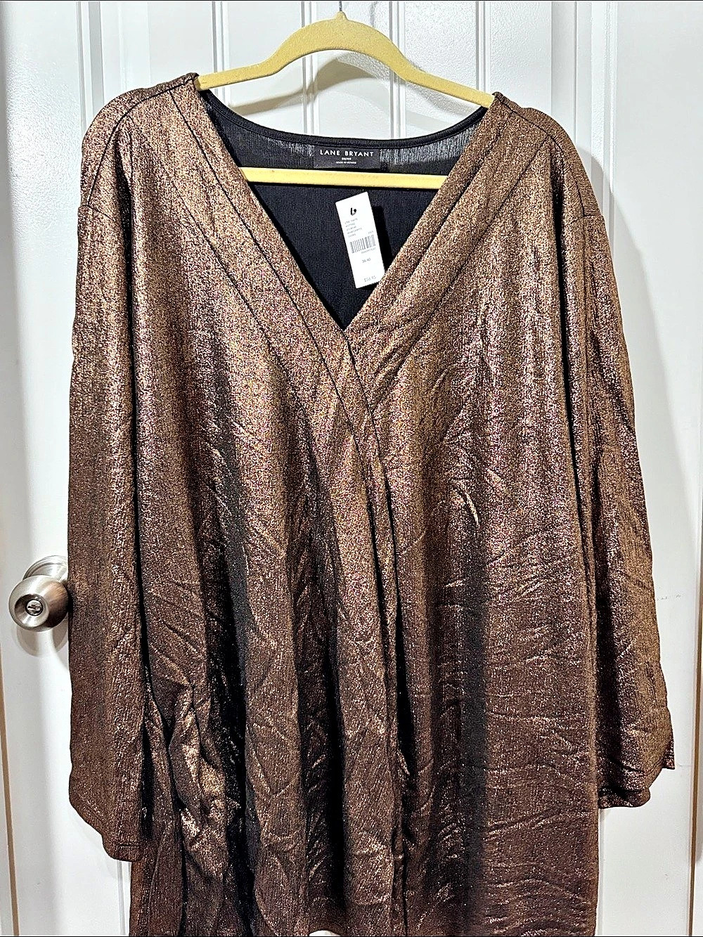 Lane Bryant Metallic V-Neck Tunic Size 38/40 (5x) NWT